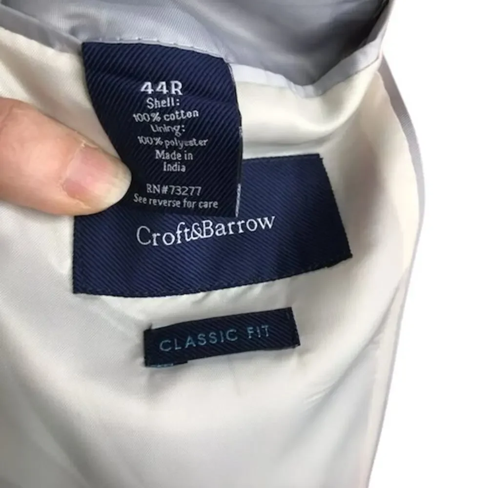 Croft & Barrow Sport Coat Jacket Blazer Mens 44R Red Classic Fit Country Club‎
